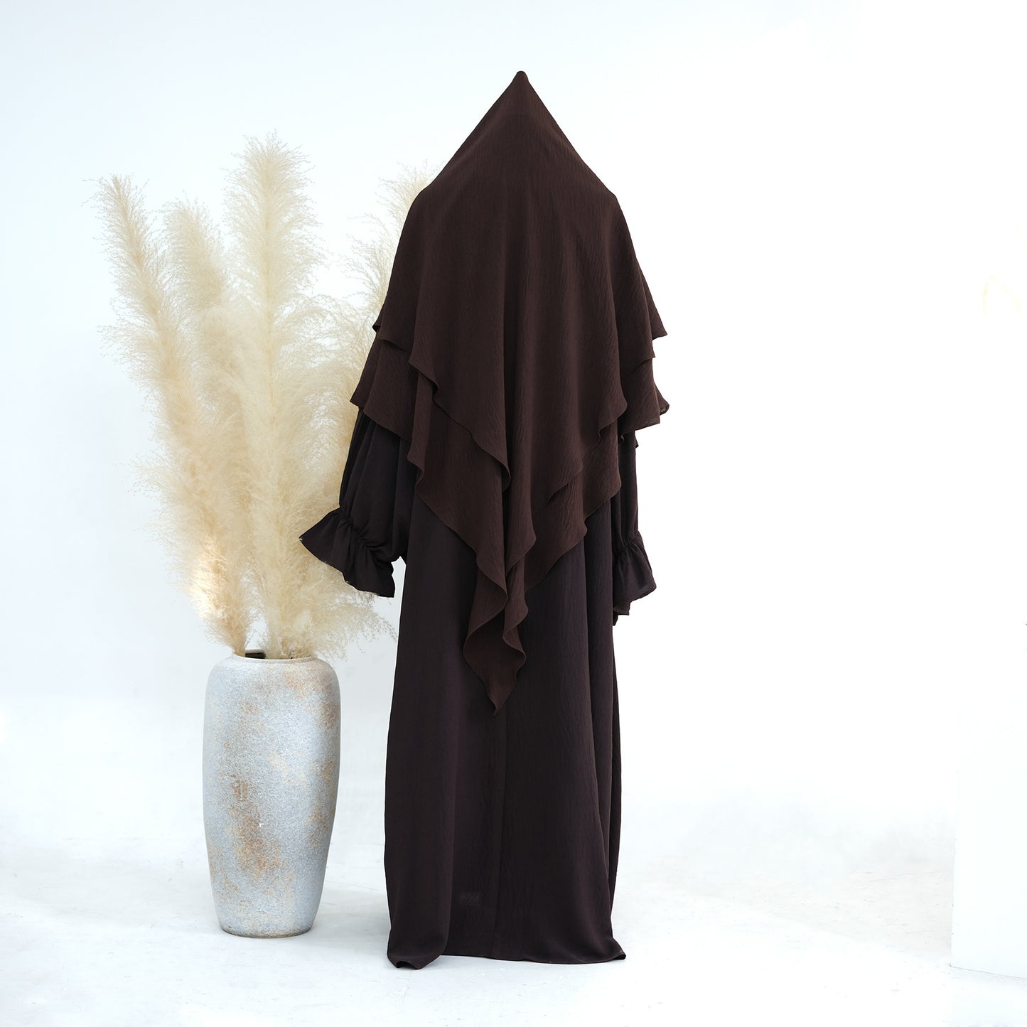 Solid Color Dubai Dress Long Middle East Wear