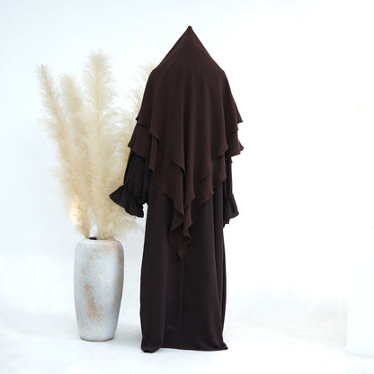 Solid Color Dubai Dress Long Middle East Wear
