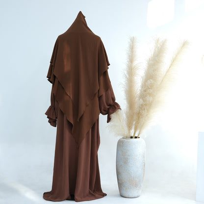 Solid Color Dubai Dress Long Middle East Wear
