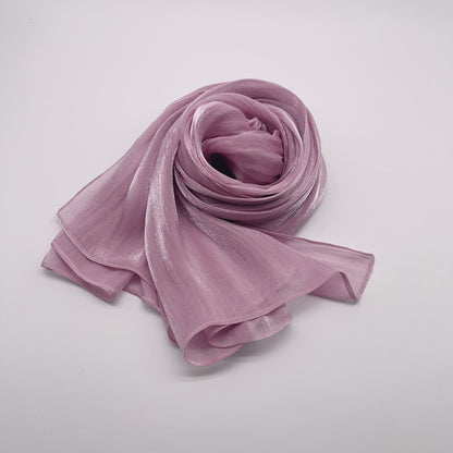 Shiny Satin Fashion Scarf Elegant Malay Style