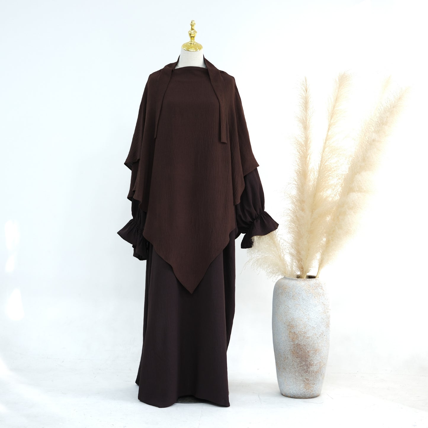 Solid Color Dubai Dress Long Middle East Wear