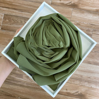 Solid Pearl Chiffon Women’s Fashion Scarf