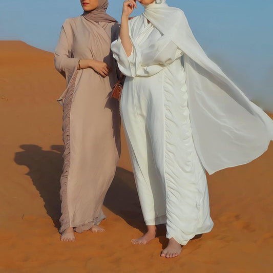 Long Tie Flowy Solid Color Dress Dubai