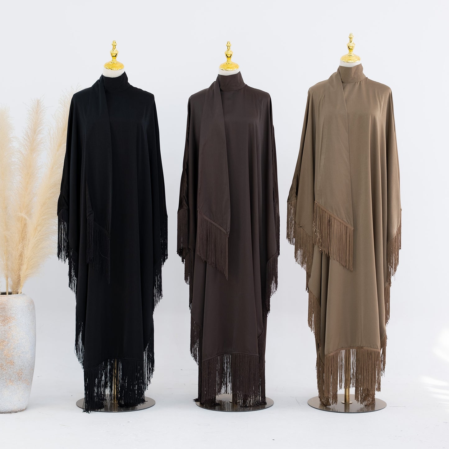 Dubai Tassel Bat Sleeve Elegant Robe Dress Women