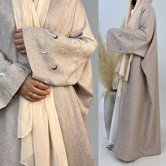 Saudi Embroidered Cardigan Robe Dubai Style