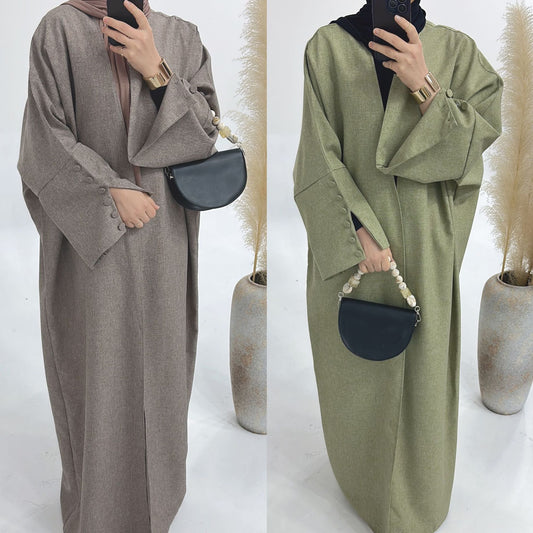 Plus Size Elegant Dubai Cardigan Robe for Women