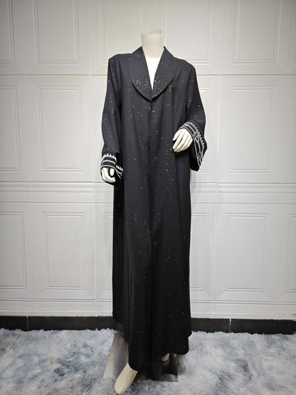 Elegant Modest Women's Arab Abaya Cardigan Robe