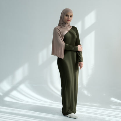 Modal Cotton Solid Color Dress For Women