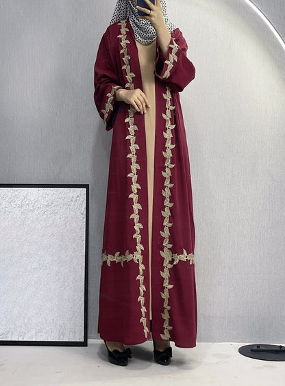 Embroidered Lace Long Dress Robe For Women