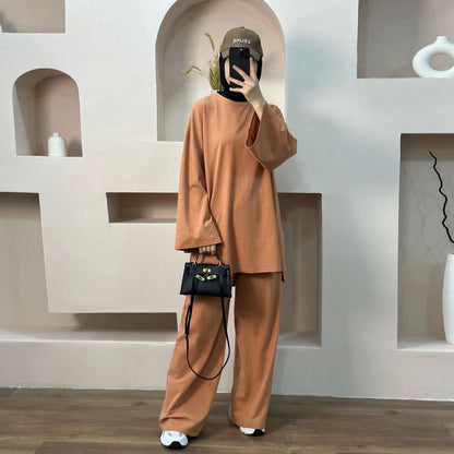 Loose Two-Piece Elegant Dubai Suit for Women