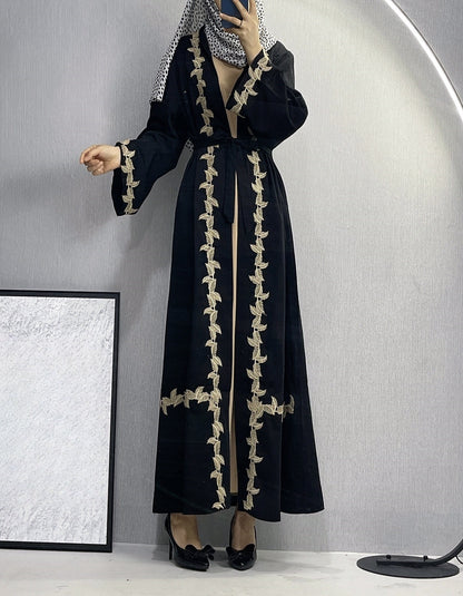 Embroidered Lace Long Dress Robe For Women