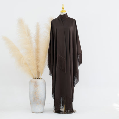 Dubai Tassel Bat Sleeve Elegant Robe Dress Women