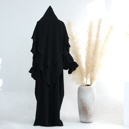 Solid Color Dubai Dress Long Middle East Wear