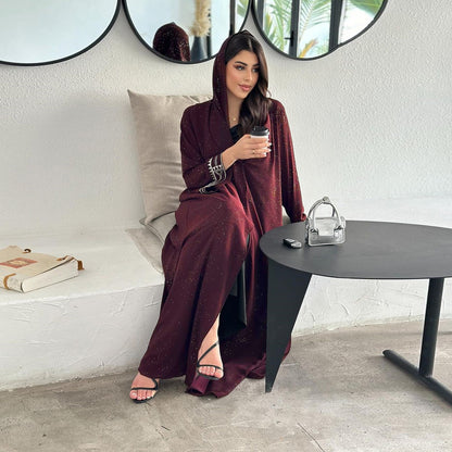 Elegant Modest Women's Arab Abaya Cardigan Robe