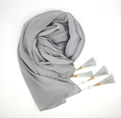 Tassel Corner Lightweight Fashion Scarf Women