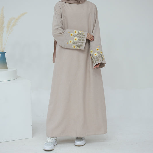 Flower Embroidered Elegant Dress Series Dubai
