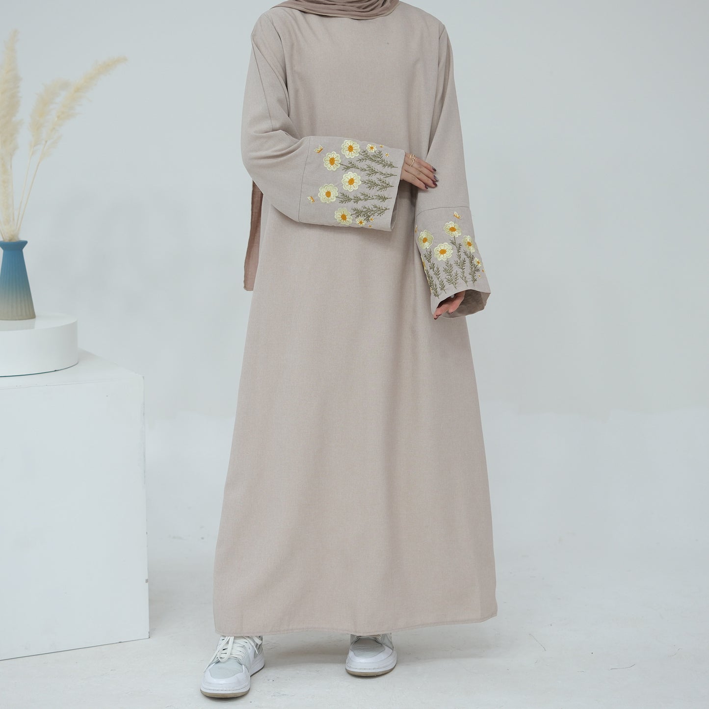 Flower Embroidered Elegant Dress Series Dubai