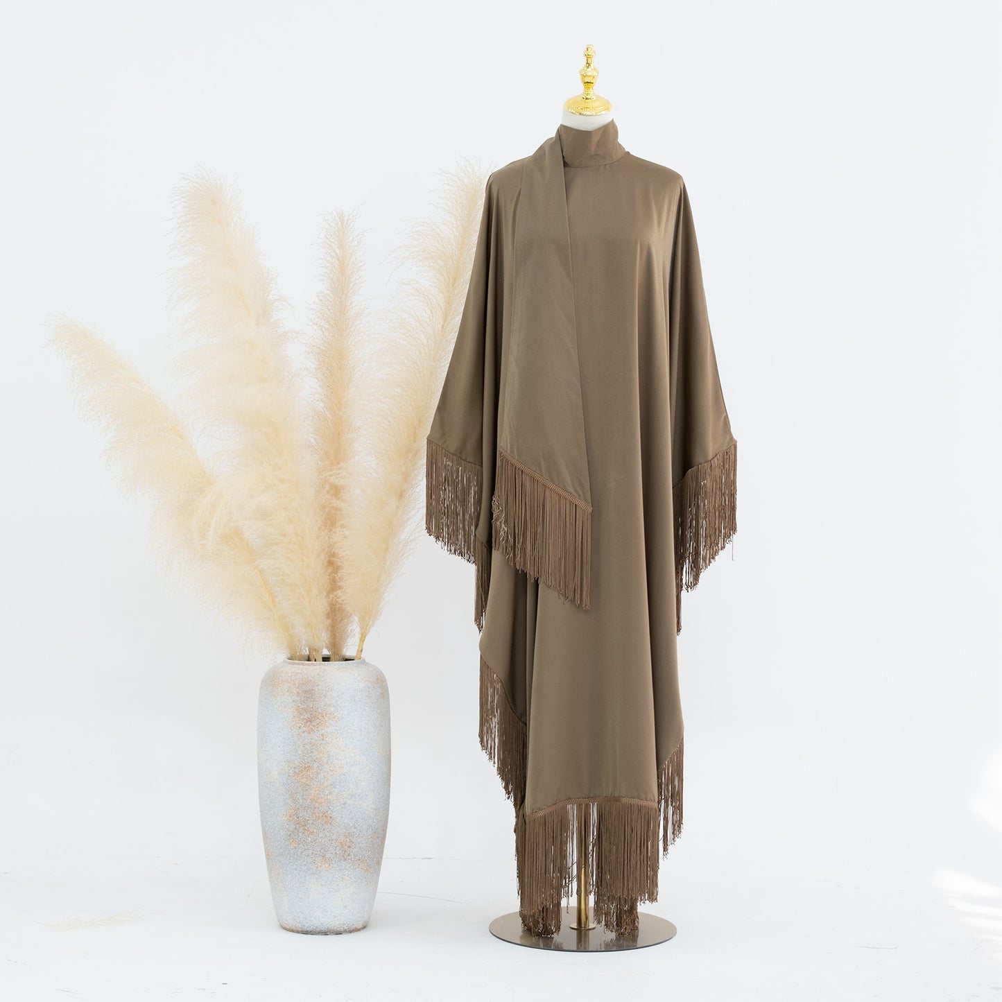 Dubai Tassel Bat Sleeve Elegant Robe Dress Women